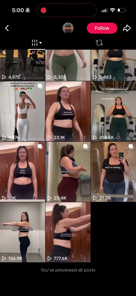 Fit vs unfit transformation clip from TikTok